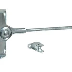 Sleva Dverový pružinový zatvárač pozinkovaný H - 125mm, L - 240mm, max. hmotnosť dverí 60kg