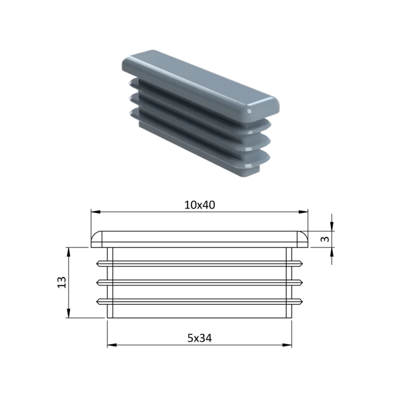 Tovární Cena Krytka plastová 10 x 40 mm