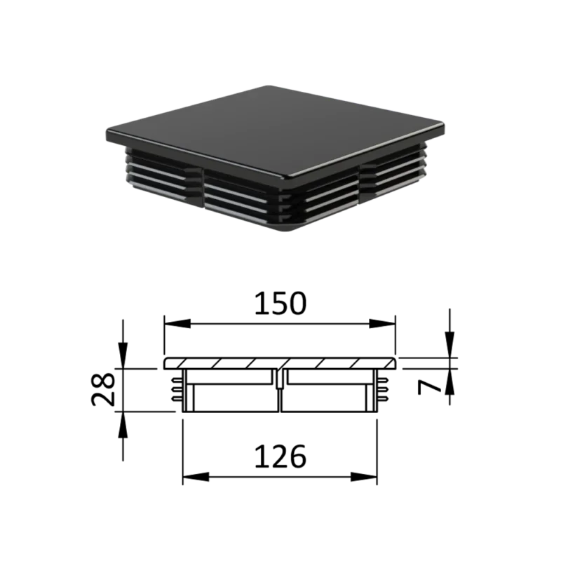 Vysoce Kvalitní Krytka plastová 150 x 150 mm