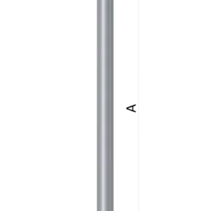 Levný Nerezový sloup, vrchní kotvení, bez výplně, rohový: 90°,, vrch pevný (ø 42,4x2 mm), broušená nerez / AISI304