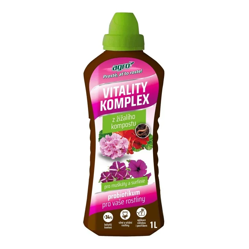 AGRO Vitality Komplex muškát, surfinie, probiotikum 1l Jen Po Omezenou Doba