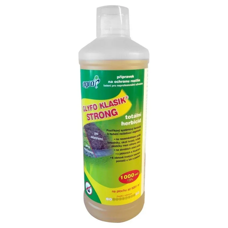 AGRO GLYFO Klasik Strong total.herbicid 1000ml Hit Sezóny
