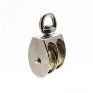 ADOBY Kladka dvojitá s otočným zavěšením 15 mm 1/2" niklovaná s etiketou Pouze Dnes