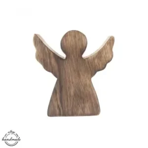 Akce Anděl dřevo MANGO v. 15 cm
