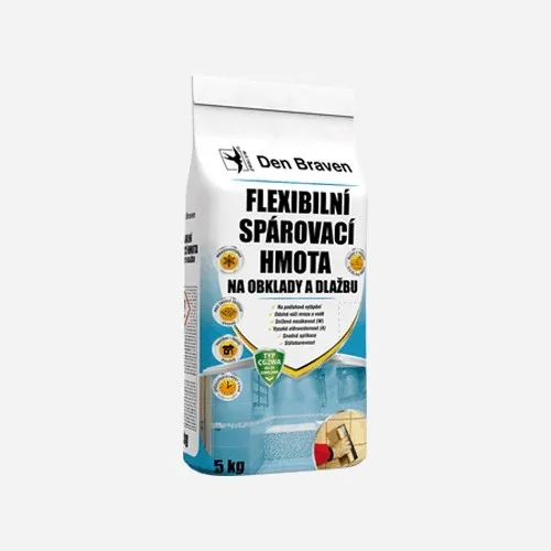 Den Braven Flexibilní spárovací hmota na obklady a dlažbu - bílá, 2 kg Finální Výprodej
